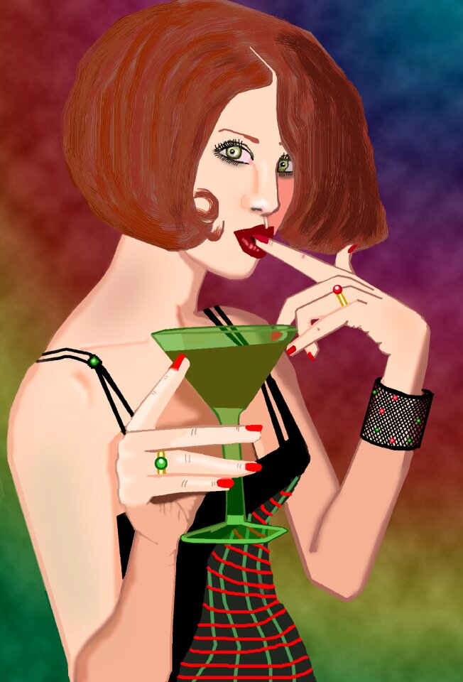 Cocktail dress bracelet Free illustrations