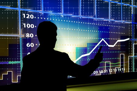 Stock exchange symbol arrow