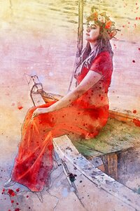 Red dress boat