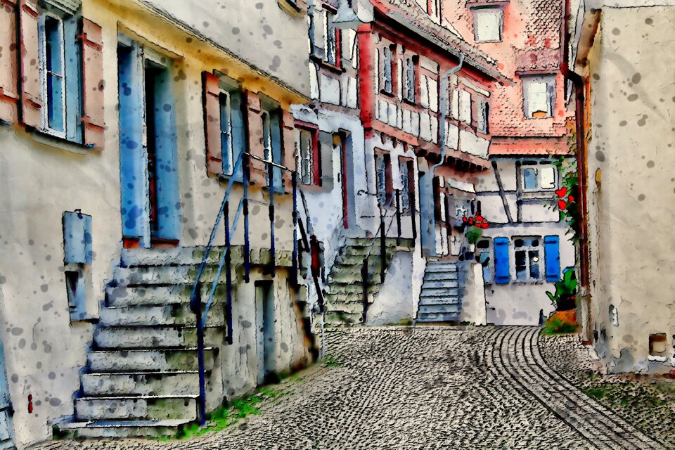 Alley structures scenic