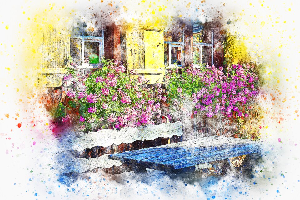 Art watercolor nature