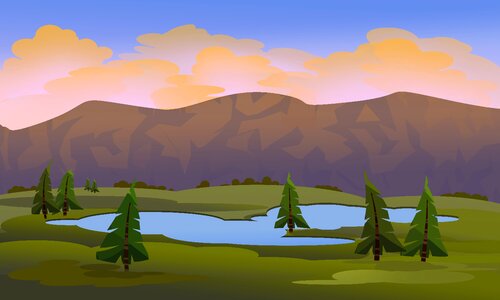 Mountains design illustration