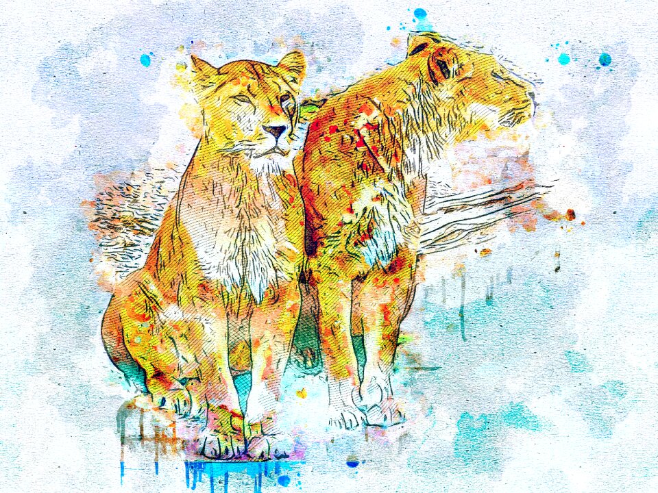 Abstract watercolor vintage
