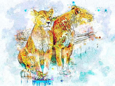 Abstract watercolor vintage