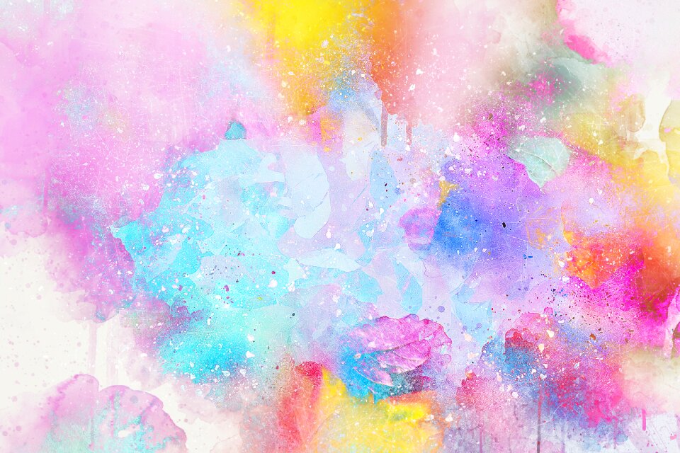 Watercolor vintage colorful