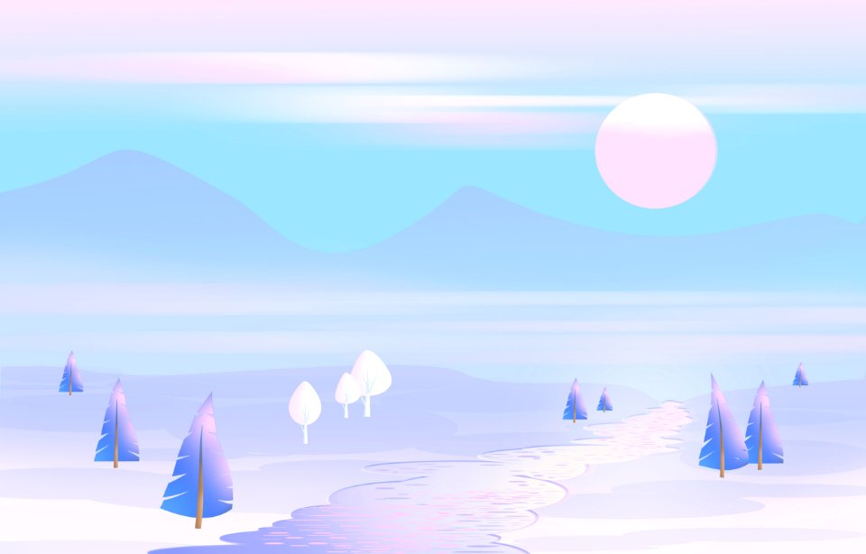 Snow landscape nature