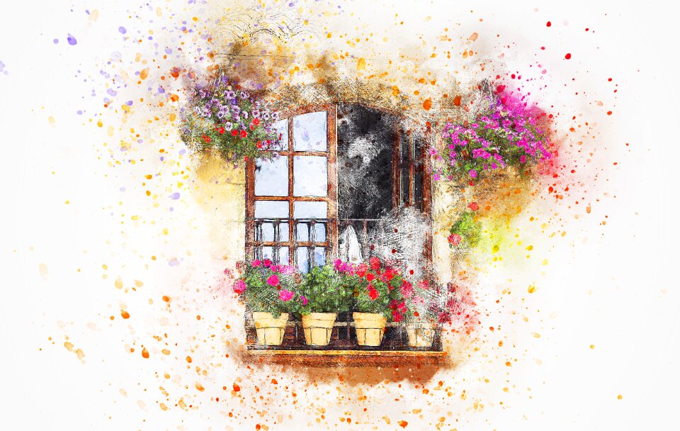 Art watercolor nature