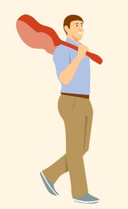 Idea holding man