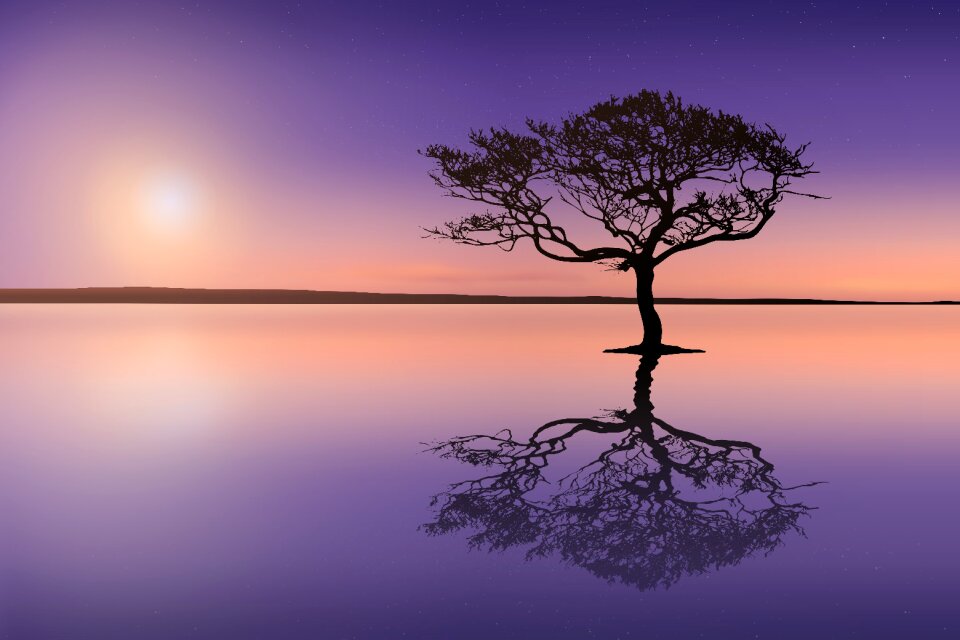 Calm relaxing landscape