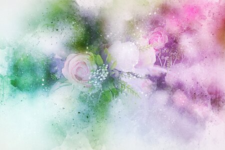 Watercolor bike nature