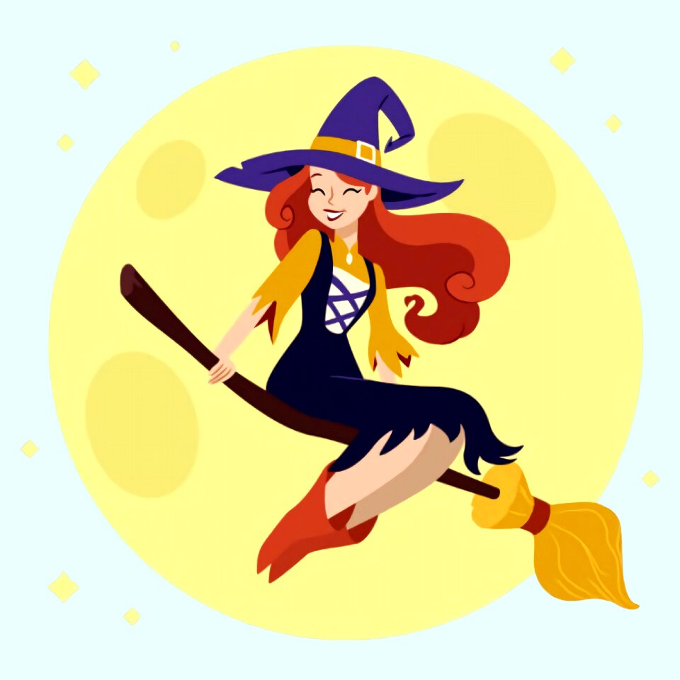 Celebration of the dead witch Free illustrations