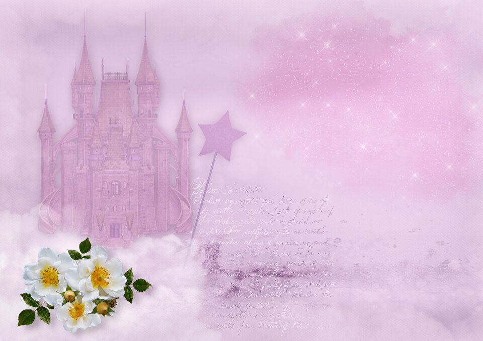 Roses clouds glitter