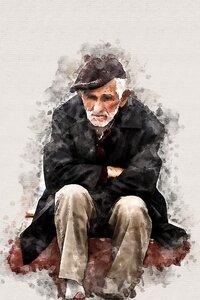 Artwork watercolor drawing
