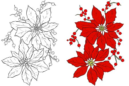 Colouring page xmas holiday