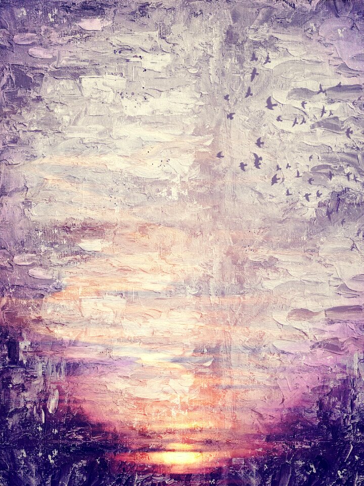Sundown painting nature