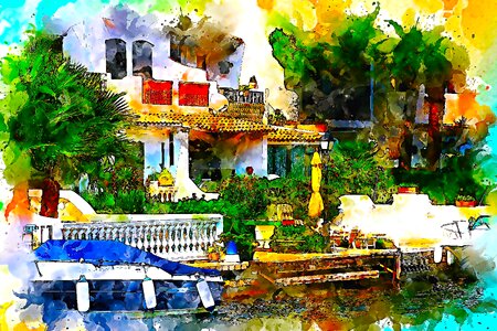 Art abstract watercolor