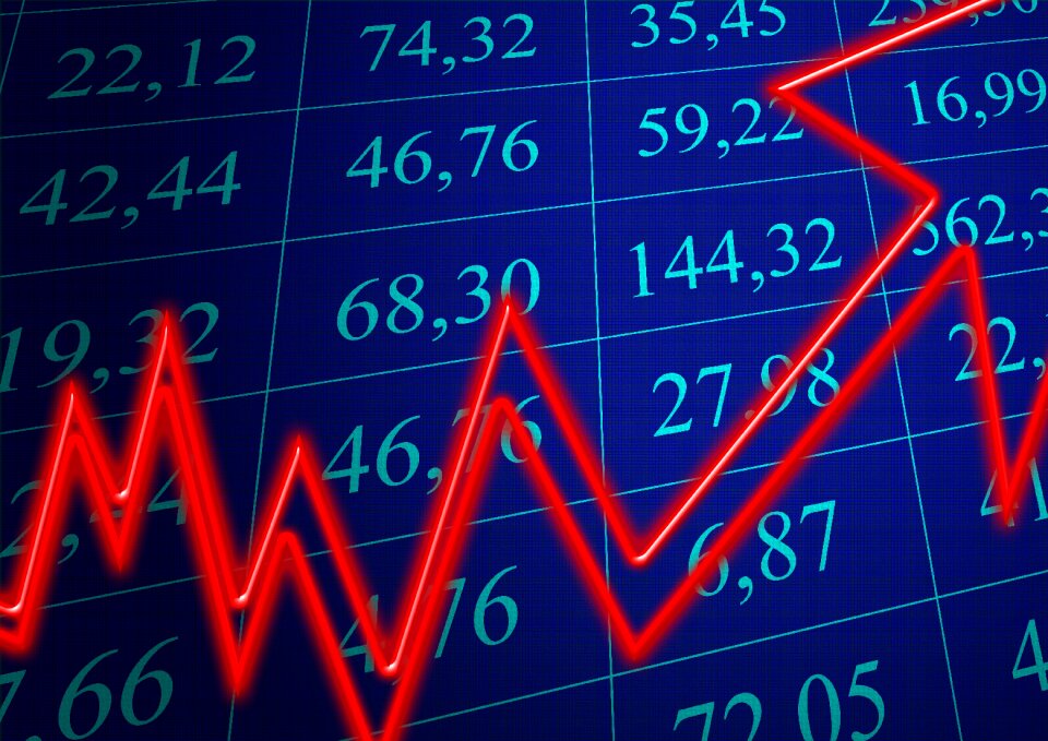 Stock exchange symbol arrow