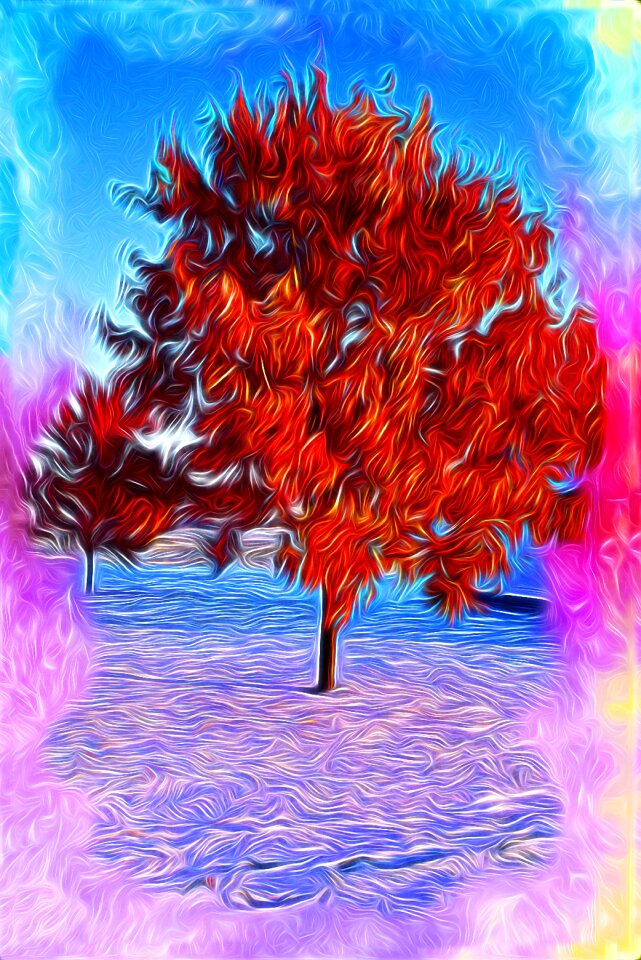 Fluid colorful watercolor