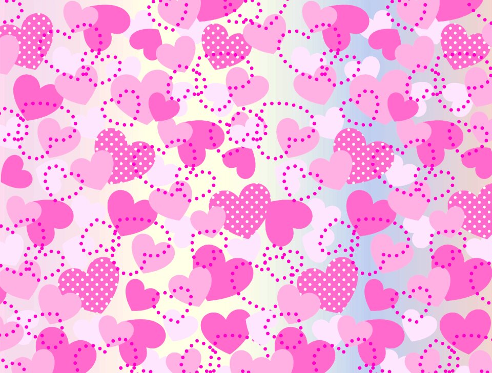 Pink heart love