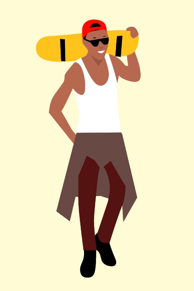 Young man standing holding