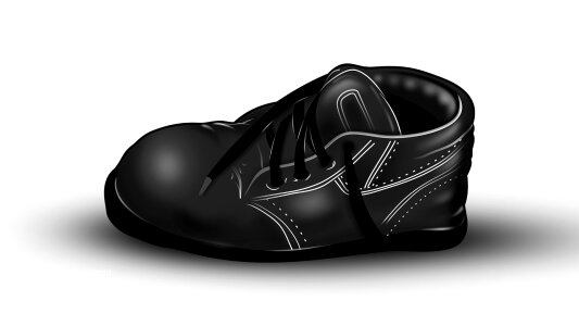 Black black shoe Free illustrations