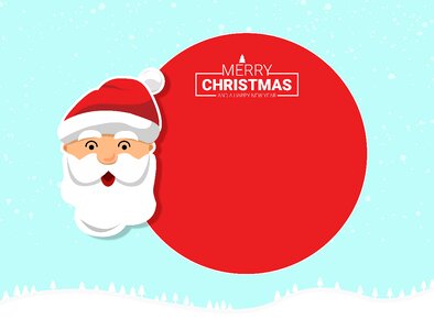 Santa winter postcard