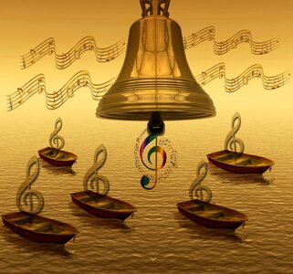 Gold boats background