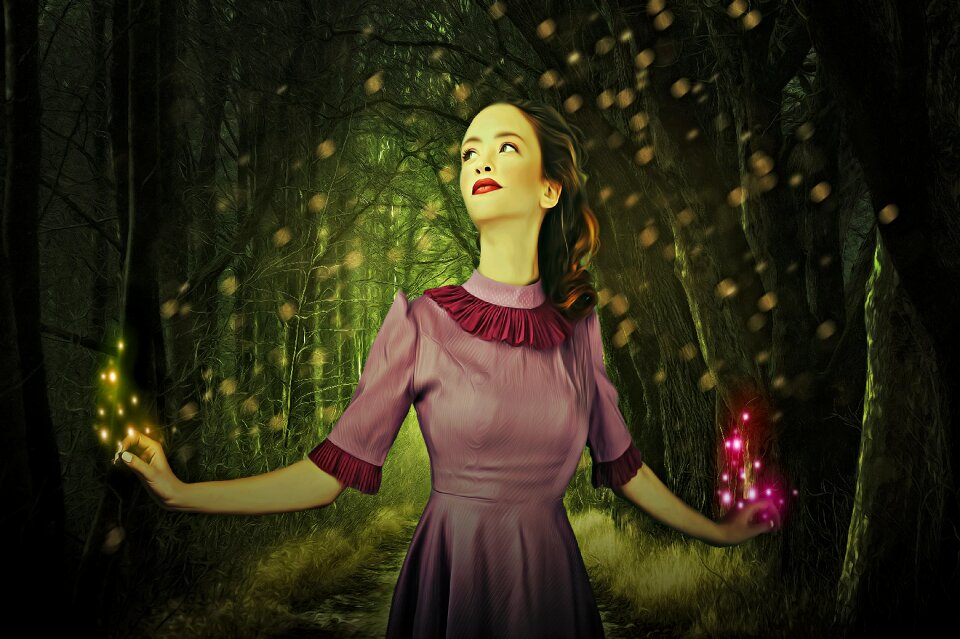 Magic fairytale woman