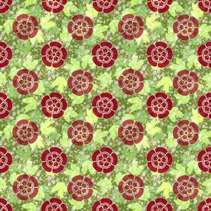 The pentagon floral design japanese pattern