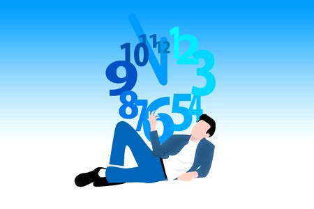 Casual man lying