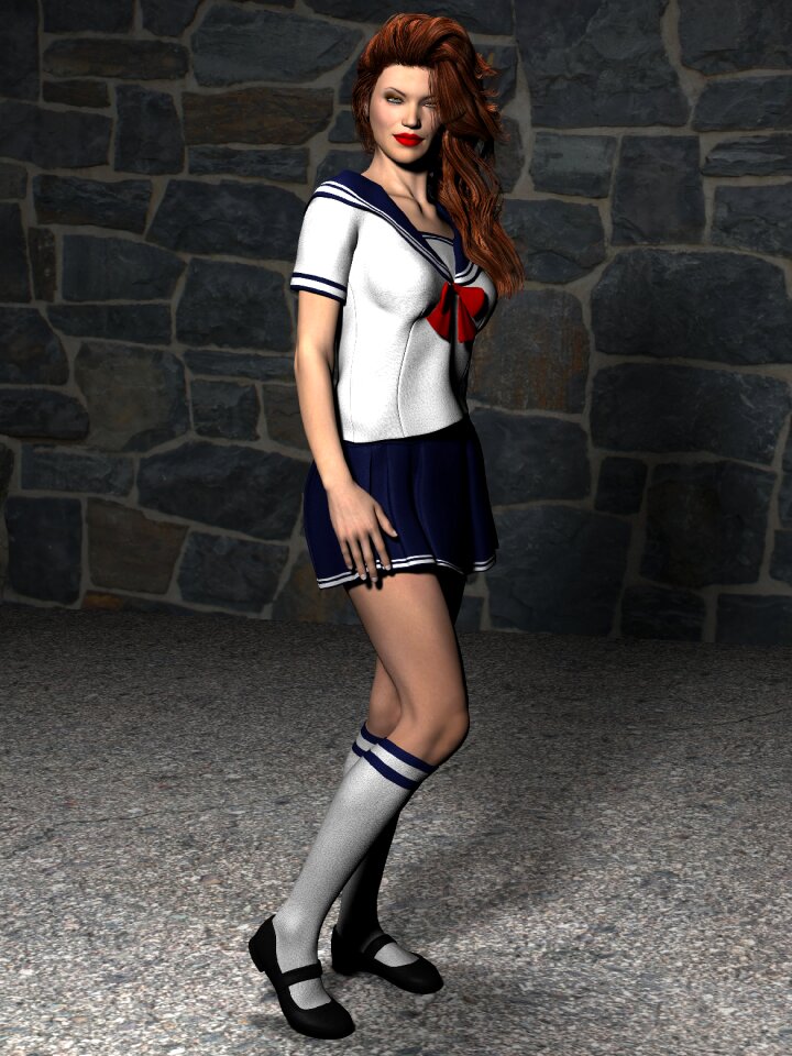 Girl girl power red hair