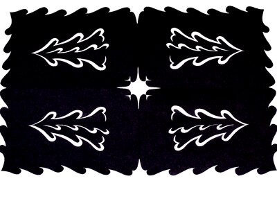 Black and white contrast figures