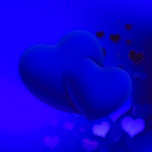 Greeting card romance blue