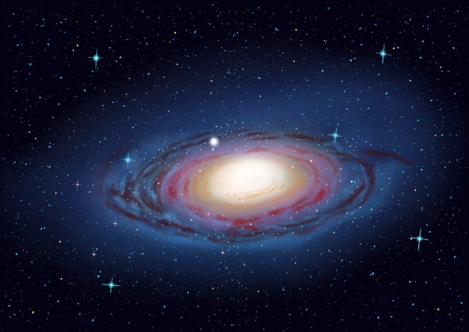 Digital art space universe