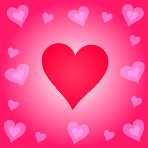 Romantic valentines day pink love