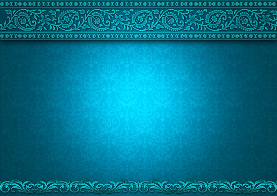 Ornaments turquoise pattern
