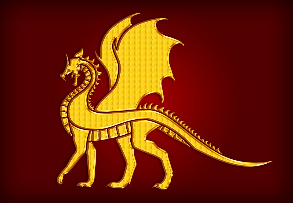 Heraldry silhouette illustration