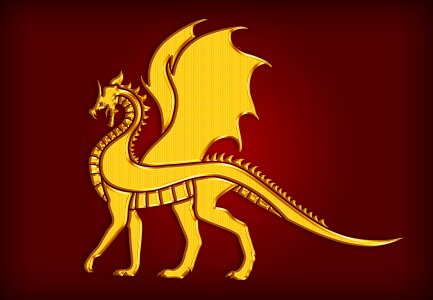 Heraldry silhouette illustration