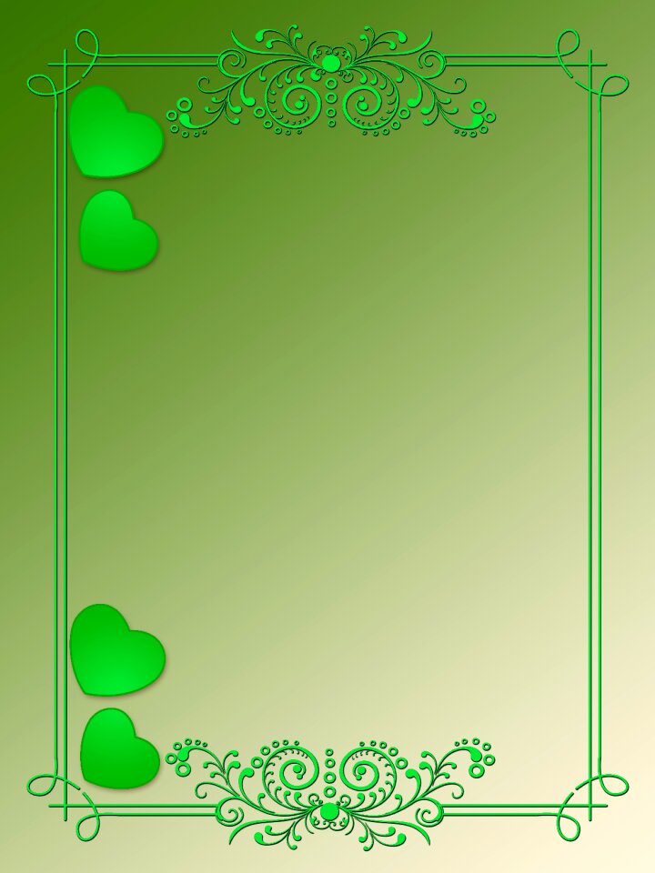 Green color romantic
