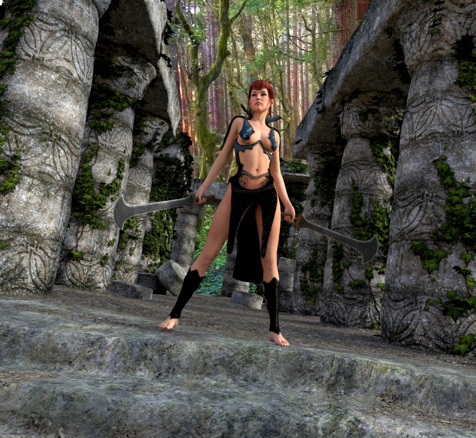 A woman forest