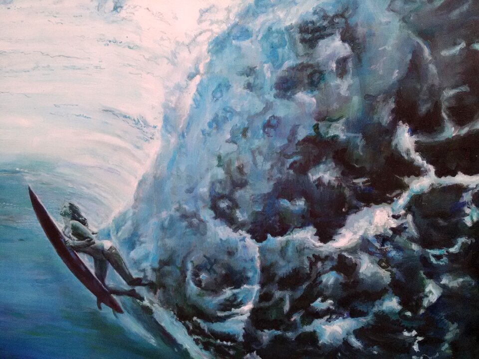 Wave surfer nature