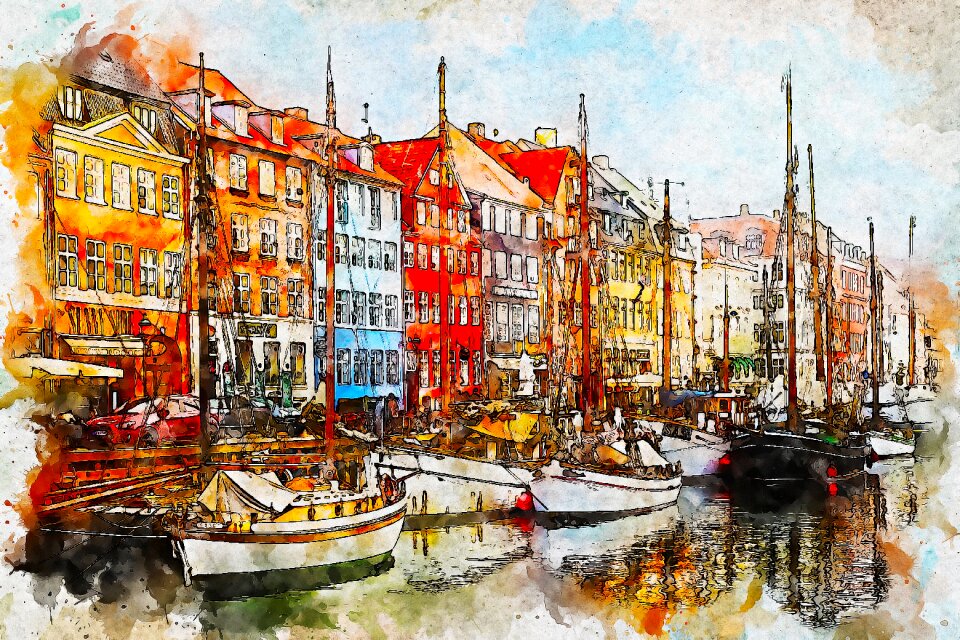 Art watercolor nature