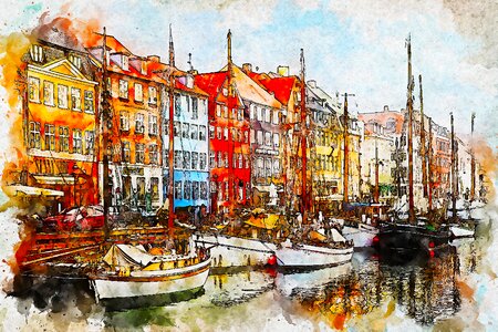 Art watercolor nature