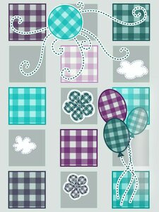 Ballons greeting card Free illustrations