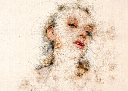 Woman pencil Free illustrations