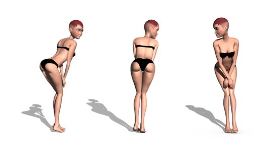 Sexy erotic half naked