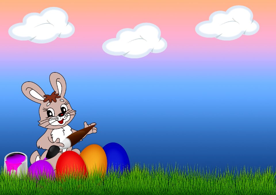 Easter bunny brush color