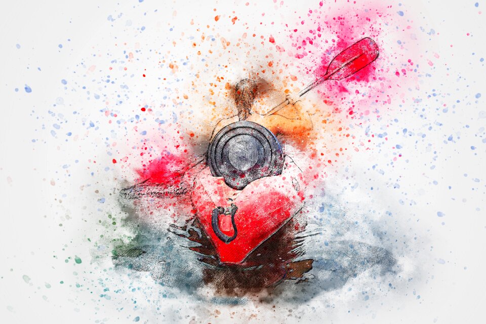 Watercolor vintage colorful