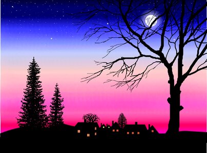 Color moon sky