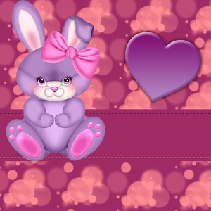 Romantic bokeh rabbit